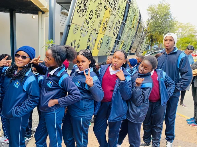 Glody Dube students at the national museum